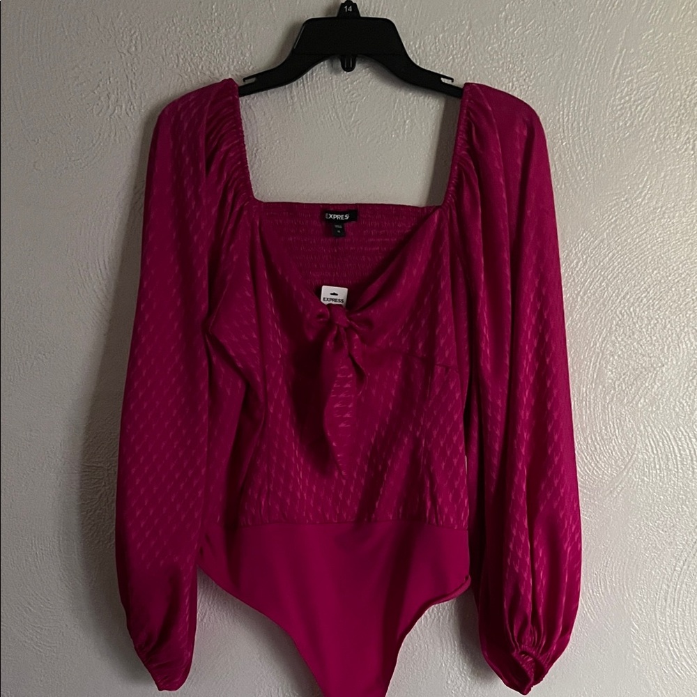 Express Fuchsia Bodysuit Top